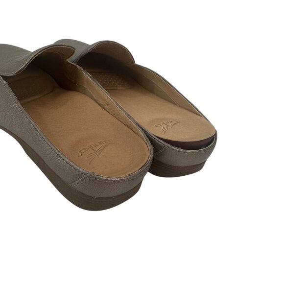 Dansko Women Slip-On Mules SZ 41 Brown Metallic Leather Comfortable Casual Shoes - Picture 7 of 15